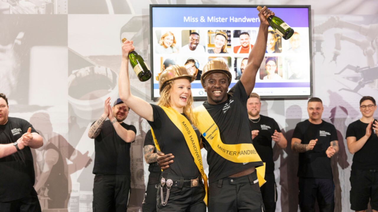 Glänzender Höhepunkt: Die feierliche Verleihung von Miss & Mister Handwerk 2024 mit dem Preisträgern Lea Heuer und Ben Ngaleba!